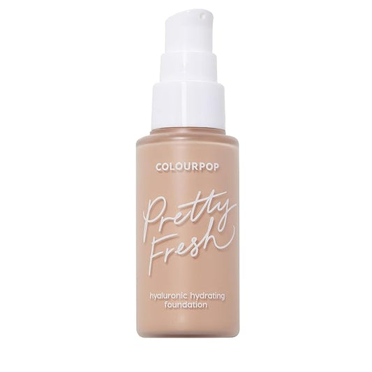 ColourPop Pretty Fresh Liquid Foundation - Hydrating Foundation with Medium, Buildable Coverage & a Natural Finish - Enriched with Hyaluronic Acid & Coconut Water - Light 60N (1 oz)