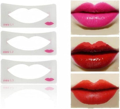 3 Pcs Lip Liner Stencils Lip Painting Template Women Lip Make Up Mold Card Beginner Cosmetic Aid Tools, Lip Liners, Makeup