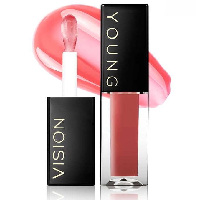 YOUNG VISION Lip Glow Oil, Lip Gloss with Jojoba Seed Oil, Moisturing and Plumping,0.20 fl oz(Pack of 1)