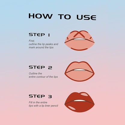 YOUNG VISION Gourd-Shaped Precision Liquid Lipstick & Lipliner - Nude Matte Perfection