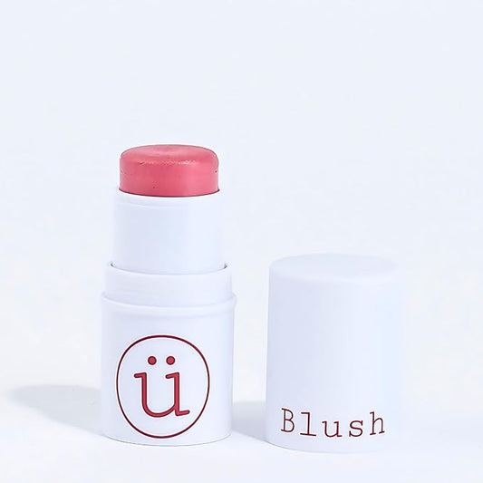 M2U NYC Pink Shimmer Cream Blush Stick – 3-in-1 Cream Blush for Cheeks, Lips & Eyes – Natural Dewy Finish with Shimmer – Lightweight Blusher for Cheeks, Buildable Formula Infused with Shea Butter