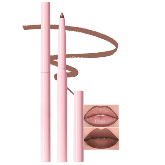 Kaely Matte Velvet Lip Liner Pencils Retractable for Shaping & Sculpting Lips, Taupe Lip Pencils for Women Long Lasting Waterproof Rich Lip Colors Liner Crayon Lipstick delineador de labios 12