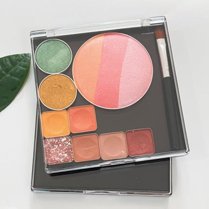 2Packs Square Shape Empty Magnetic Makeup Palette Empty Storage Box for Eyeshadows,Powders,Blushers 4.01 x 3.89'' with 20pcs Metal Stickers