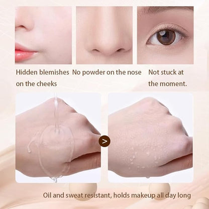 LAMUSELAND Matte Liquid Foundation Makeup, Full Coverage Lightweight Long-lasting Flawless Foundation Concealer Makeup for All Skin (02, M)