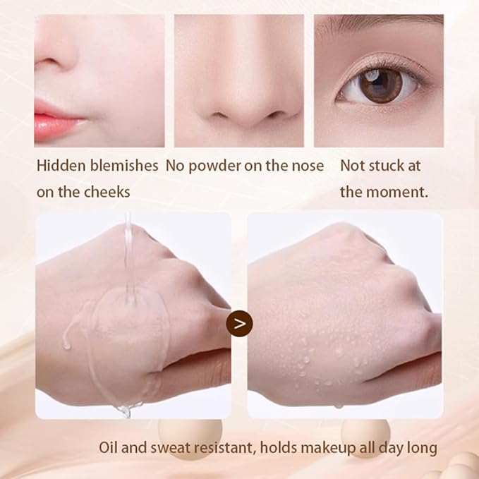 LAMUSELAND Matte Liquid Foundation Makeup, Full Coverage Lightweight Long-lasting Flawless Foundation Concealer Makeup for All Skin (03, M)