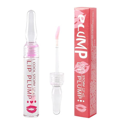 COOL STORY Lip Fuller Gloss, Moisturizing Hydrating Lip Serum, Fuller Lip Care, Lip Plumping Oil for Women Clear