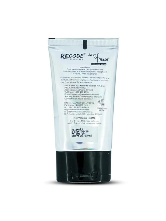 Makeup Ace of Base Primer for Oily & Dry Skin, Lightweight & Silky Smooth, Face Primer for Women & Girls, All Skin Types, 30ml