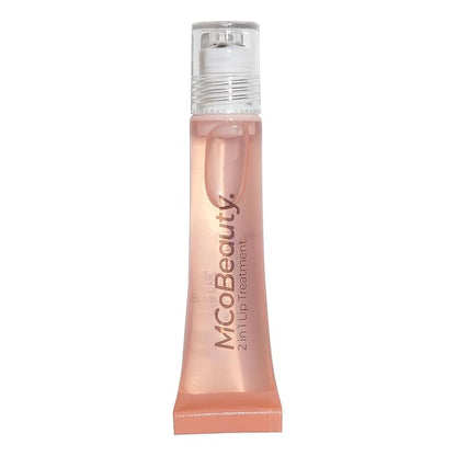 MCoBeauty 2-in-1 Glow & Treat Lip Oil, Peach, Hydrating Tint for Luscious Lips, Vegan, Cruelty Free Cosmetics