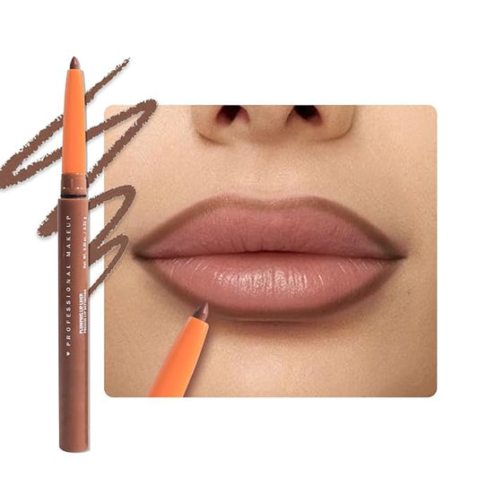 Retractable Matte Lip Liner Pencil, SaddleBrown Plump Lip Liners Long-Lasting Creamy Formula for Shaping & Sculpting lip filler pen, Subtle Touch Velvet Pigmented Crayon Lip Liner 10#