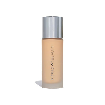 Fitglow Beauty - Natural Foundation+ Photo-Filtering Foundation | Vegan, Woman-Owned Clean Beauty (F2.7 - Golden Light Medium)
