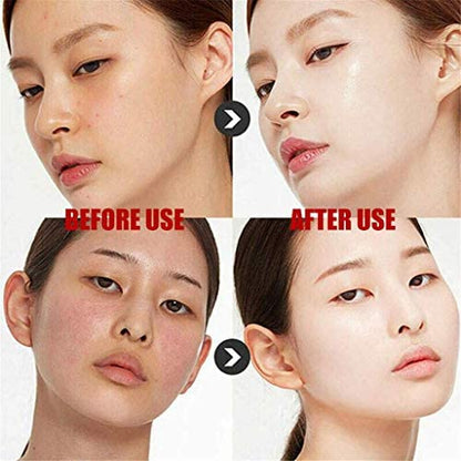 Mushroom Head Air Cushion CC Cream, Natural Moisturizing Highlighting Matte Oil Control Concealer Facial Blemish Concealer Foundation BB Cream for Women Girls (Natural)