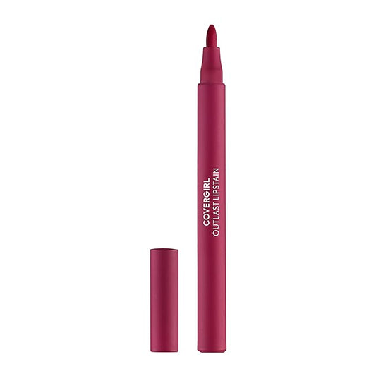COVERGIRL Outlast Lipstain Bundle - 05 All-Star & 25 Tangelo Shades - Smooth Vegan Formula