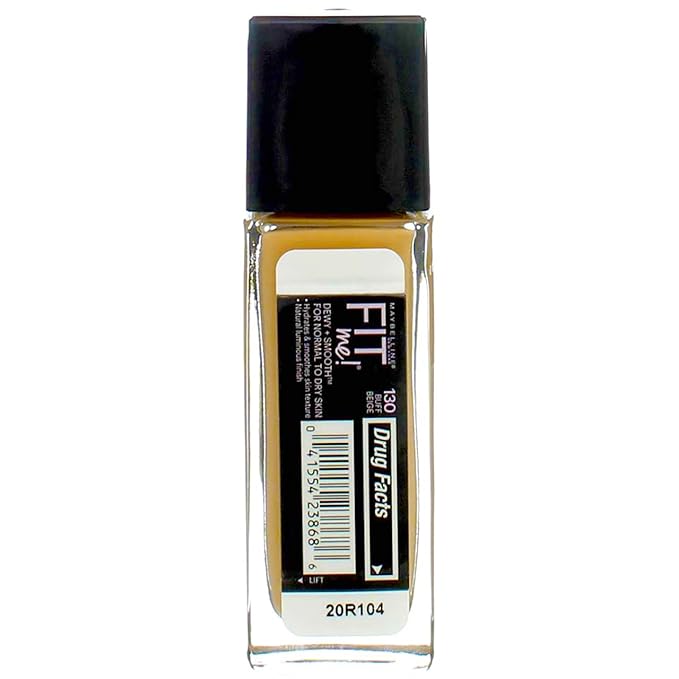 Maybelline New York Fit Me! Foundation, Buff Beige [130] 1 oz (Pack of 2)