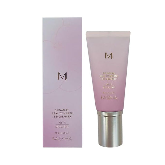 Long-Lasting, Hydrating, and lightness Coverage for MISSHA M Signature Real Complete BB Cream EX, 1.58fl.oz. (No.21, bright beige)