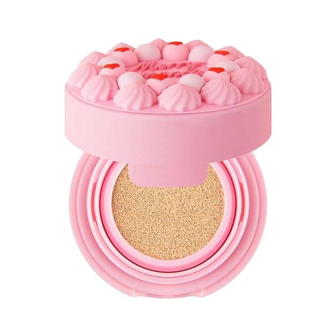 Happy Your Day Cushion, SPF40 PA++, Full Coverage, Pore Blurring, Hydrating Makeup, Korean Cushion Foundation with – Includes Puff & Refill (02 Vanilla, 1 Count)