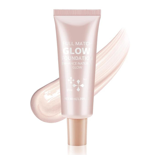 Boobeen Liquid Foundation Makeup, Waterproof Dewy Foundation With Slight Shimmer, Illuminator Highlighter, Luminous Silk Foundation To Enhance Skin Natural Glow