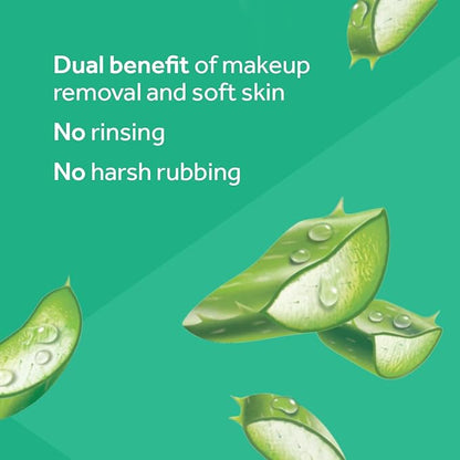 Pond's Vitamin Micellar Wipes For Dry Skin Hydrate Aloe Vera Removes Waterproof Makeup 25 Wipes (Pack of 2)