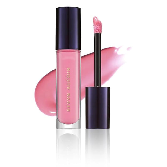 Kevyn Aucoin Celestial Lip Gloss, Erika (creamy semi-sheer pink): Light reflecting shine & sheer. Precision makeup artist applicator. Hydrating, non-stick formula. Multi-dimensional 3D plumping effect