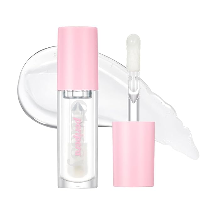 Peripera Ink Glasting Lip Gloss | Non-Sticky, High-Shine, 4XL Wand For Easy Application, Comfortable, Plumping, Fuller-Looking Lips, Moisturizing, Long-Lasting, Vegan (Crystal Clear)