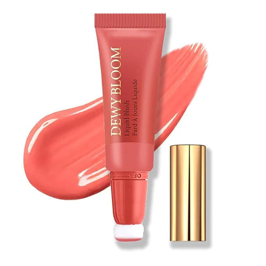 Soft Cream Liquid Blush Beauty Wand, Creamy Blush Makeup for Cheeks with Cushion Applicator, Natural-looking Cheek Tint with Dewy Finish, Blends Perfectly onto Skin, Long-Wearing (105 Ardour)