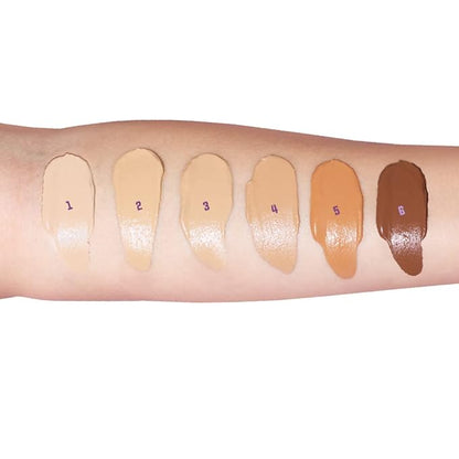 ILOVEPINCH Army Liquid Foundation Makeup, Semi Matte, Medium-to-High Coverage, Natural Beige No. 1-2,12 oz