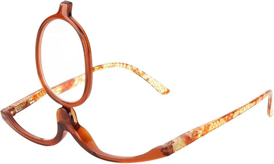 Aisi Women Magnifying Makeup Glasses Eye Make Up Spectacles Flip Down Lens Folding Cosmetic Glasses