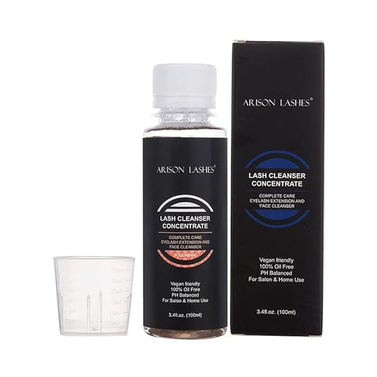 ARISON LASHES Lash Shampoo Concentrate for Lash Extensions Eyelash Cleanser Concentrate Oil-Free Eyelash Extension Shampoo with Salon Home Care(100ML ICE Cream)