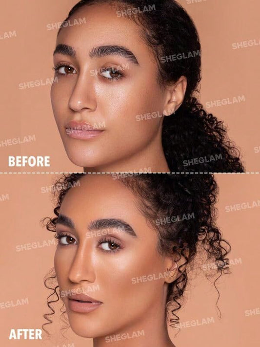 SHEGLAM Sunside Bronzer Powder Contour Long Wear Evenly Pigmented Neutral Warm Tone Sculpting Natural Matte Contour & Bronzer Face Makeup-Sun Star