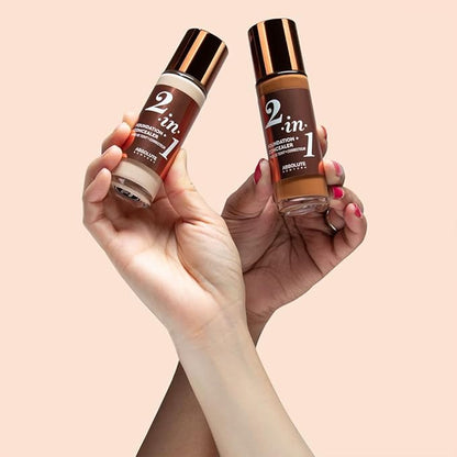 Absolute New York 2-in1 Foundation + Concealer (Neutral Shell, 1.41 fl oz pack of 1)
