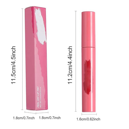 Peel Off Lip Tint, Wipe-On Colour Liquid Lipsticks, Tattoo Glaze, Matte High Pigment Long Wear Waterproof Contour Stain, Non Smudge Transfer Proof Tear-off Gross (#05, 0.12 floz)