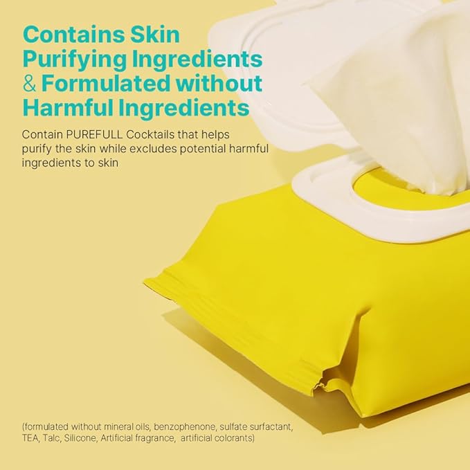 Ariul Stress Relieving Purefull Cleansing Tissue – Gentle & Hydrating Makeup Remover Wipes, Korean Skin Care with Natural Ingredients, 80 Counts × 2 Packs