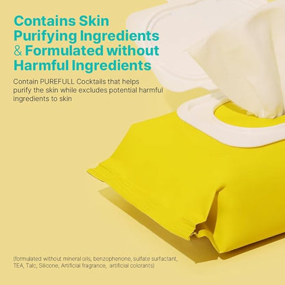 Ariul Stress Relieving Purefull Cleansing Tissue – Gentle & Hydrating Makeup Remover Wipes, Korean Skin Care with Natural Ingredients, 80 Counts × 2 Packs