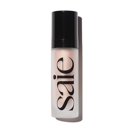 Saie Glowy Super Gel Lightweight Illuminator - Luminizer and Makeup Primer for Glowing Skin - Enriched with Vitamin C + Hydrating Squalane Oil - Roseglow (1 oz)