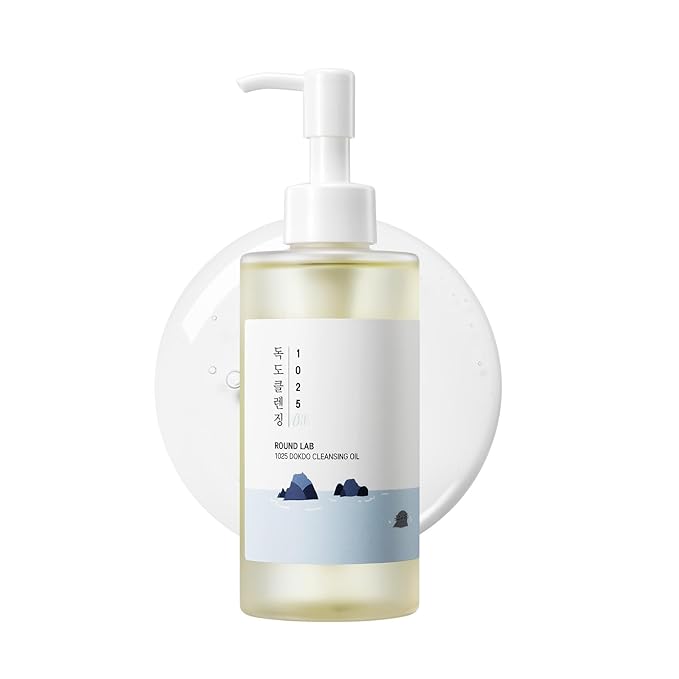 ROUND LAB 1025 Dokdo Cleansing Oil | Fresh and light oil cleanser for all skin types, Amazing blackhead removal, Dissolve impurities and increase moisture retention, Alcohol-Free (6.76fl.oz)