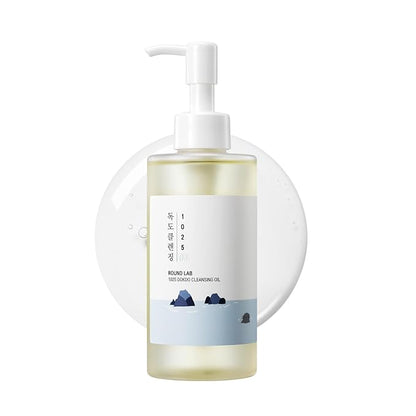 ROUND LAB 1025 Dokdo Cleansing Oil | Fresh and light oil cleanser for all skin types, Amazing blackhead removal, Dissolve impurities and increase moisture retention, Alcohol-Free (6.76fl.oz)