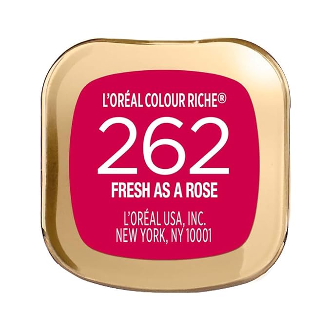 L’Oréal Paris Makeup Colour Riche Original Creamy, Hydrating Satin Lipstick, 262 Fresh as a Rose, 1 Count (Pack of 2)