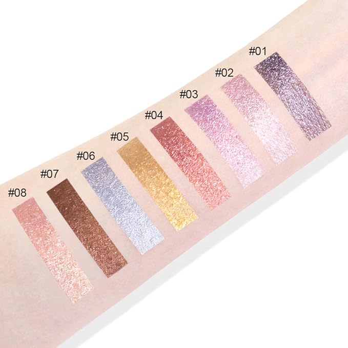 Shimmer eyeshadow,Glitter eyeshadow,Easy - Apply Powder for Eye & Face Highlighting, with Mermaid Shimmer(03#Soft Pink, 1 Count (Pack of 1))