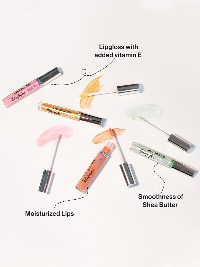 L.A. COLORS Holographic Iridescent Lipgloss, Sugared CLG421
