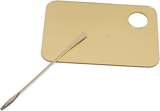 Gold Makeup Mixing Palette Acrylic Palette with Spatula for Mixing Makeup Cream Nail Art