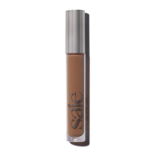 Saie Hydrabeam Under Eye Brightener - Sheer + Hydrating Eye Brightener with Cucumber Extract - Instantly Illuminates Skin for a Radiant Finish - Shade 8 (0.2 oz)