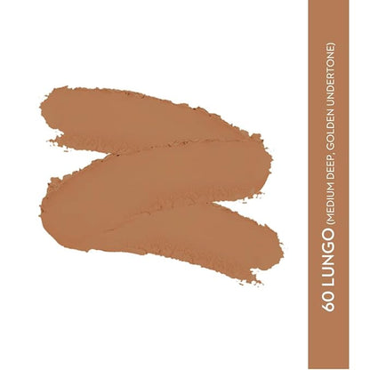 SUGAR Cosmetics Ace Of Face Foundation Stick with Inbuilt Brush - 60 Lungo (Medium Deep, Golden Undertone), 12 gm Full Coverage Waterproof Matte Finish