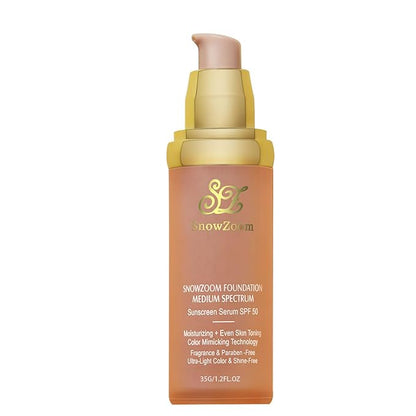 4 in 1 Foundation Colour Changing Liquid - Hydrating Medium/Light full coverage concealer with SPF 50+ Inspired -Longwearing & Waterproof-Care makeup 1oz(30ml)
