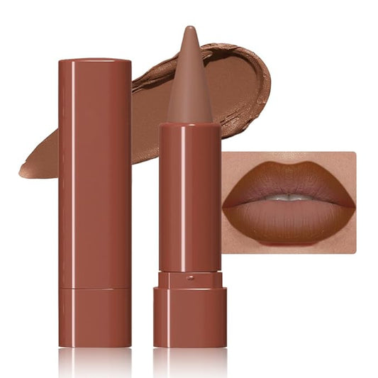 Sculpting Matte Lip Liner pencil,Gradient Matte Lipstick Crayon,Smooth Creamy Texture lip Pencil, Waterproof Smudge Proof Lipstick Pencil,Highly Pigmented Lip Makeup,Vegan Beauty.01#