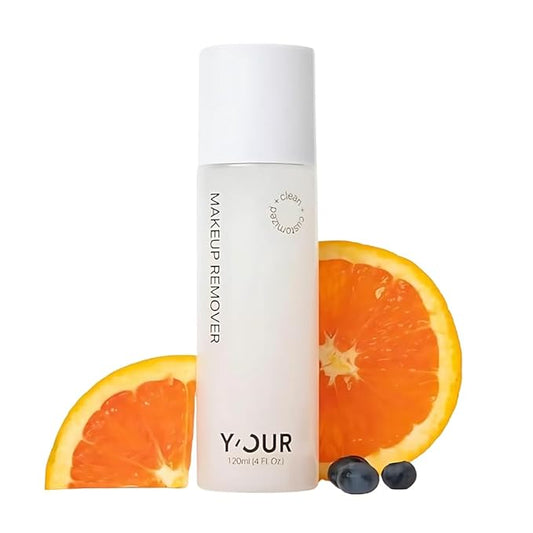 Y’OUR Soothing Makeup Remover: Micellar Cleansing Water for Sensitive Skin; Removes Oil & Sebum; Gentle, Vegan & Non-Irritating; With Fruit Extracts & Aloe Vera. Made in USA. 4 fl oz (120 mL)