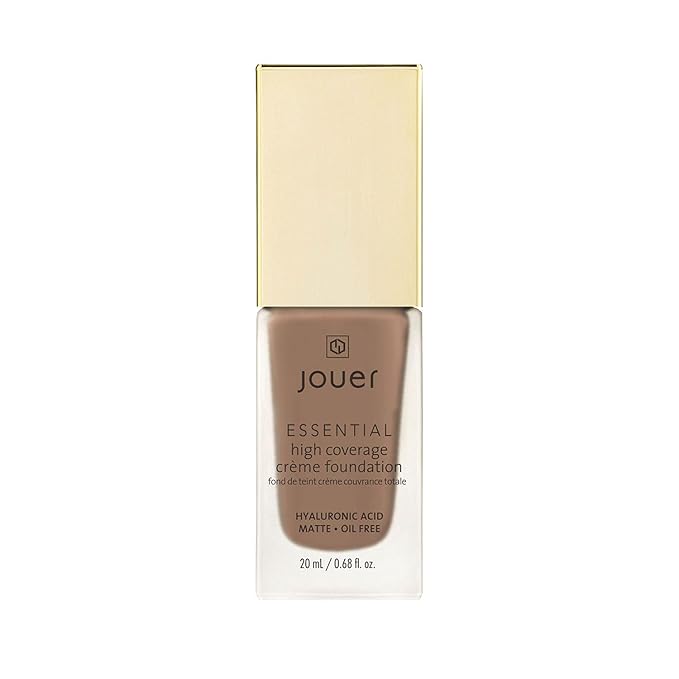 Jouer Essential High Coverage Crème Foundation - Available in 50 Shades for All Skin Tones - Healthy Ingredients - Paraben, Gluten & Cruelty Free - Vegan Friendly