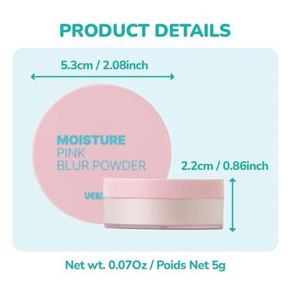 Moisture Pink Blur Powder - Translucent Oil-Control & Setting Powder for Radiant, Natural Finish – Vertty, Korean Cosmetics, Peta Vegan