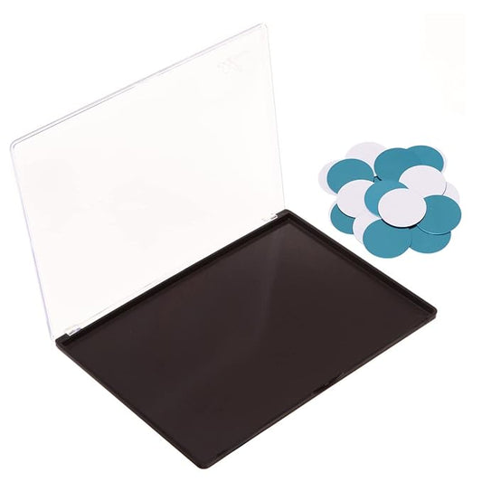 Allwon XL Large Empty Magnetic Transparent Plastic Eyeshadow Makeup Palette with 20Pcs Adhesive Empty Palette Metal Stickers for Eyeshadow Lipstick Blush Powder