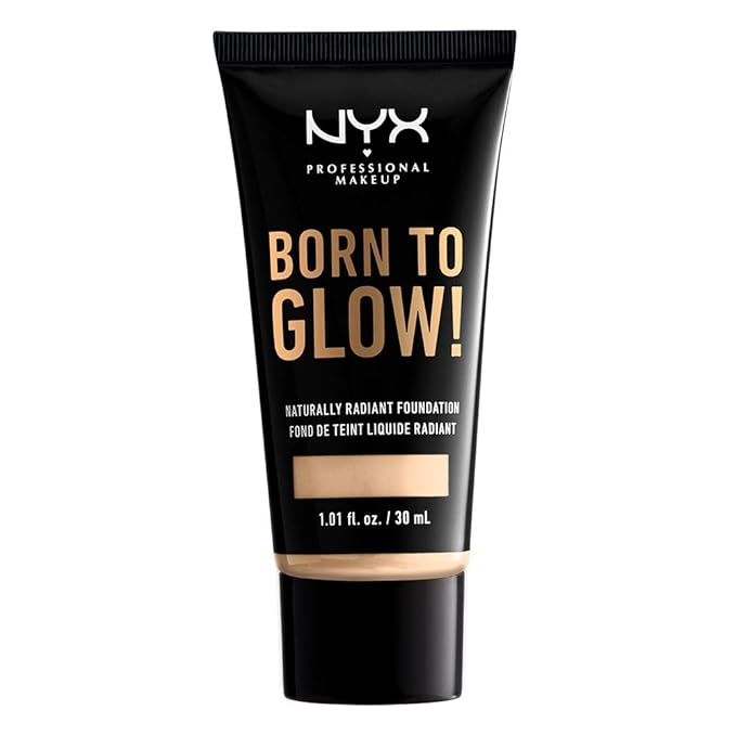 NYX PROFESSIONAL MAKEUP Born To Glow Naturally Radiant Foundation, Medium Coverage - Pale