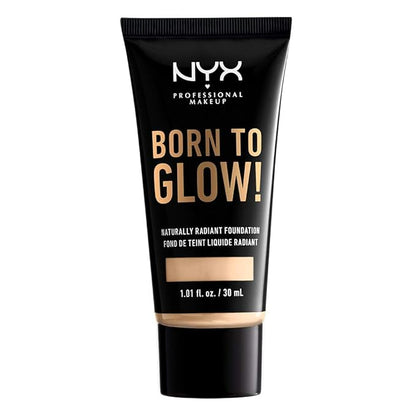 NYX PROFESSIONAL MAKEUP Born To Glow Naturally Radiant Foundation, Medium Coverage - Pale