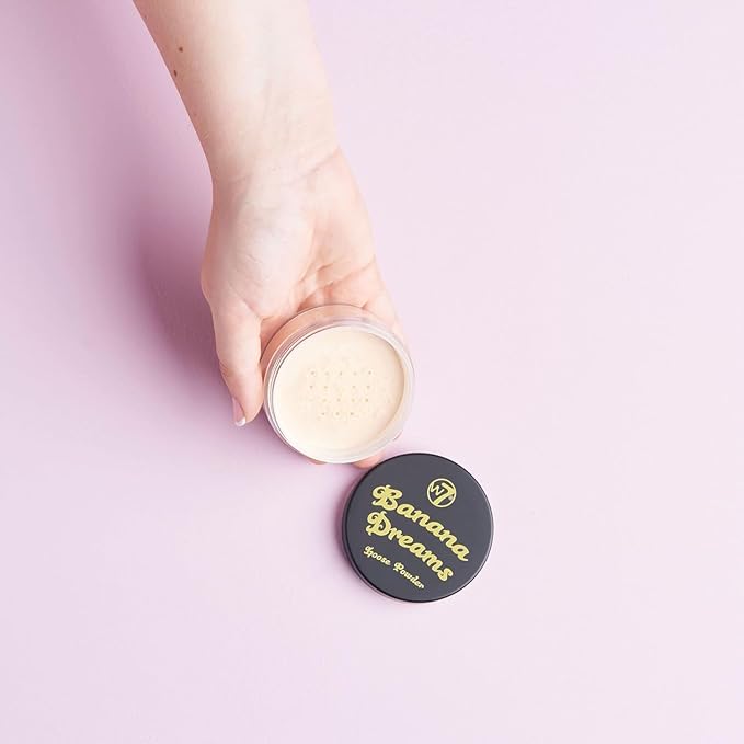 W7 Banana Dreams Loose Setting Powder - Weightless Yellow Blurring Powder For All Skin Tones - 2 Pack